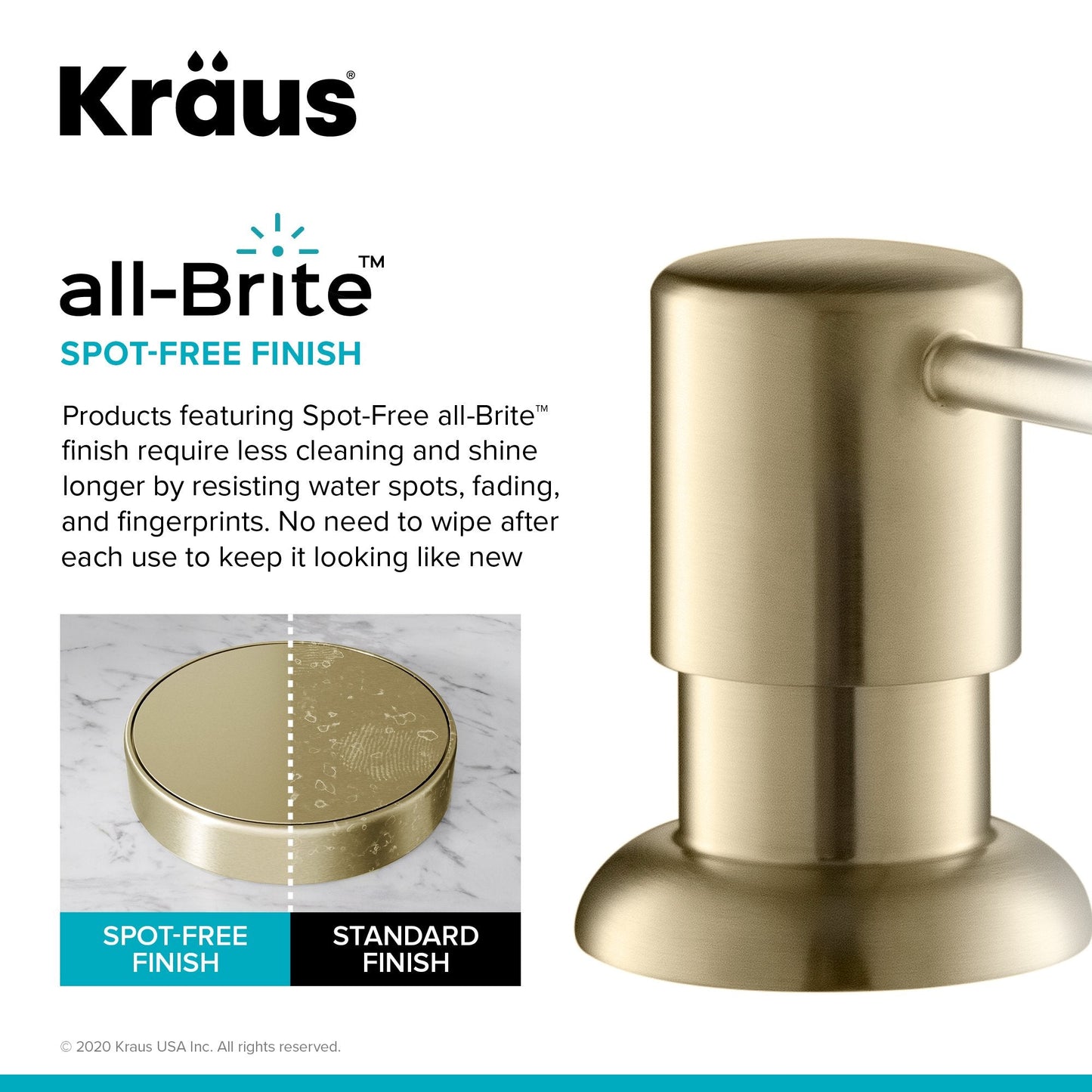 KRAUS Britt Single Handle Commercial Kitchen Faucet with Deck Plate and Soap Dispenser in Spot Free Antique Champagne Bronze - KPF-1690-KSD-53SFACB