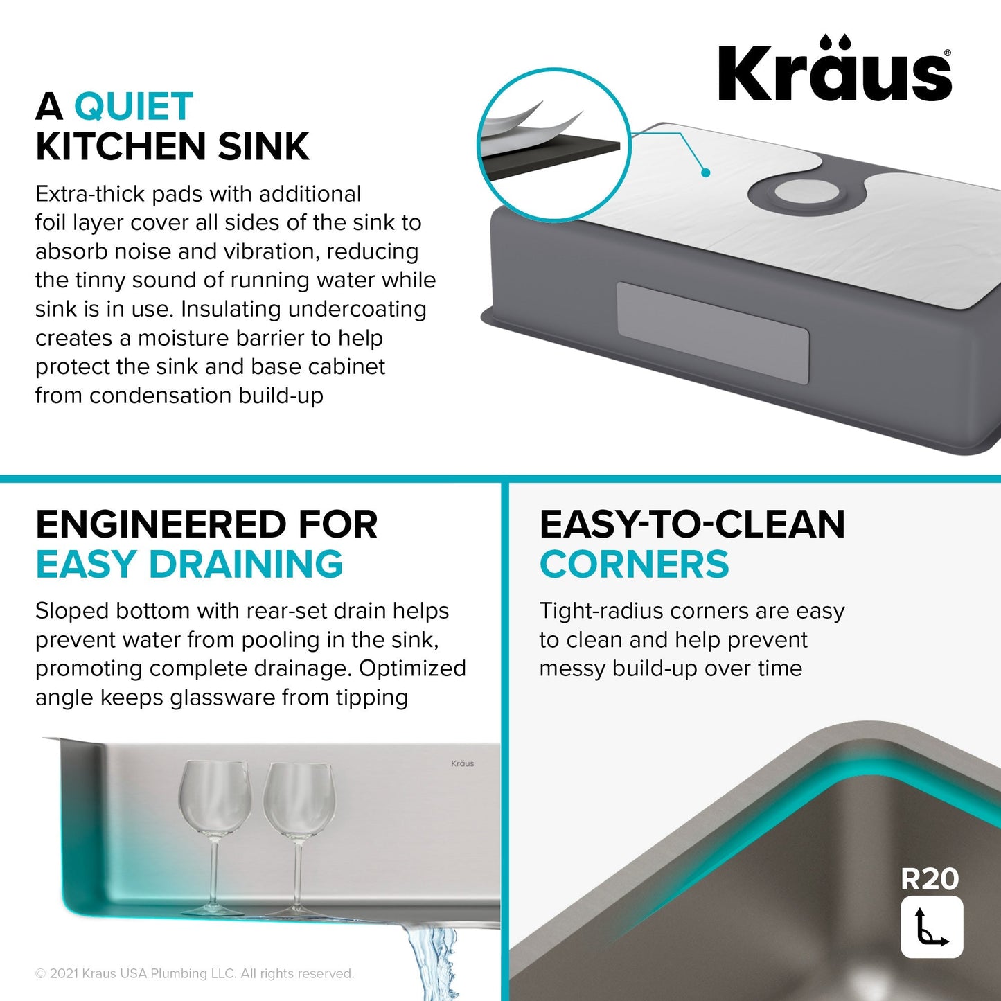 KRAUS Dex 32" Undermount 16 Gauge Stainless Steel Kitchen Sink - KA1US32B