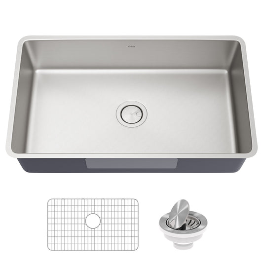 KRAUS Dex 32" Undermount 16 Gauge Stainless Steel Kitchen Sink - KA1US32B