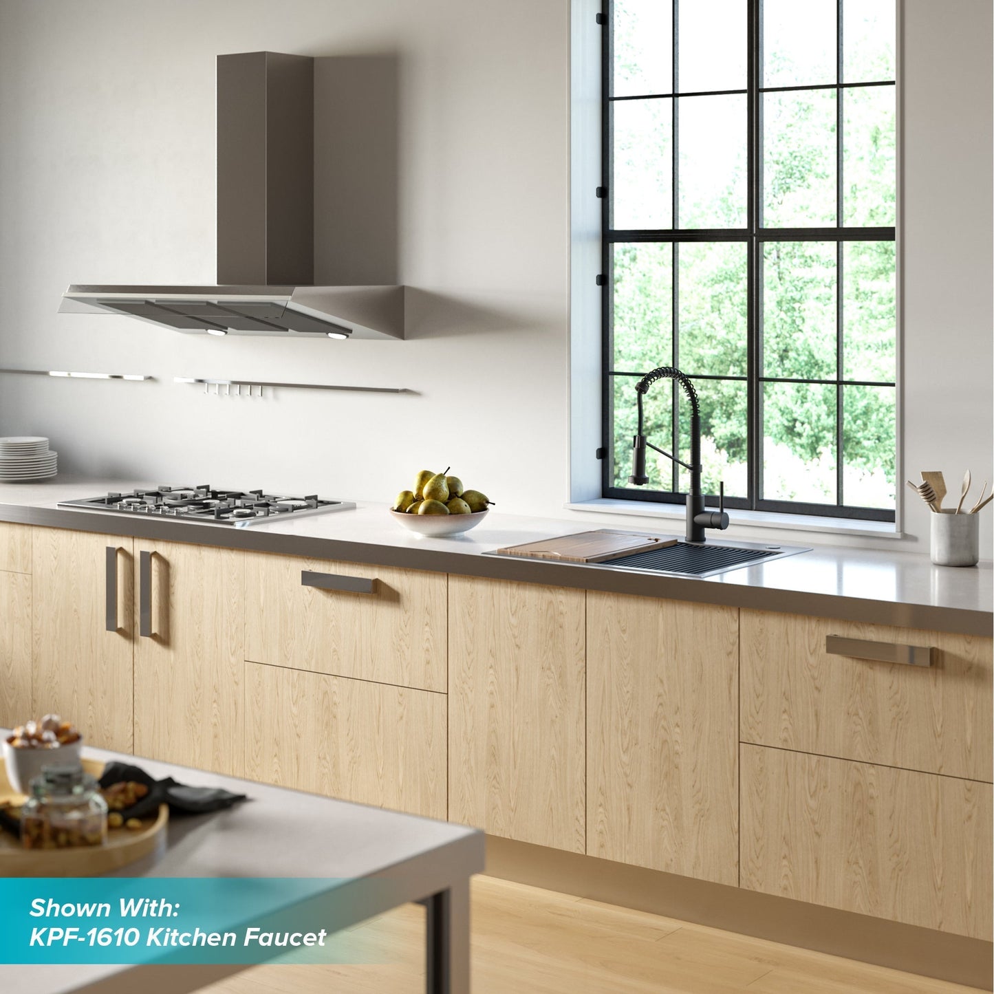 KRAUS Kore Workstation 25" Drop-In or Undermount 16 Gauge Kitchen Sink with Accessories - KWT311-25