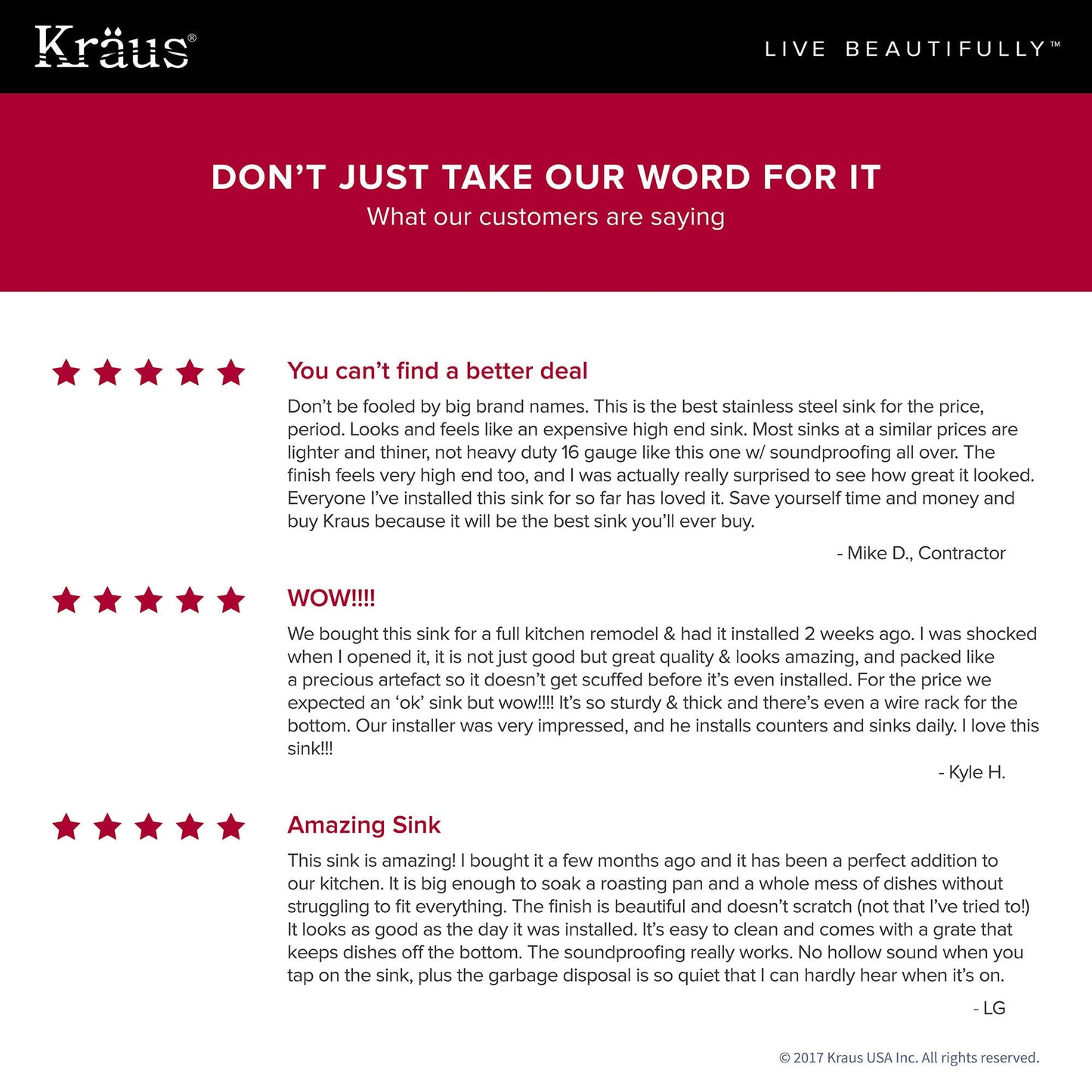 KRAUS Outlast MicroShield 16 Gauge Stainless Steel Undermount Kitchen Sink - KBU14E