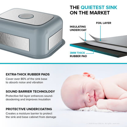 KRAUS Pintura 23" Enameled Stainless Steel Kitchen Sink in White - KEU12WHITE