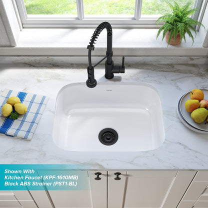 KRAUS Pintura 23" Enameled Stainless Steel Kitchen Sink in White - KEU12WHITE