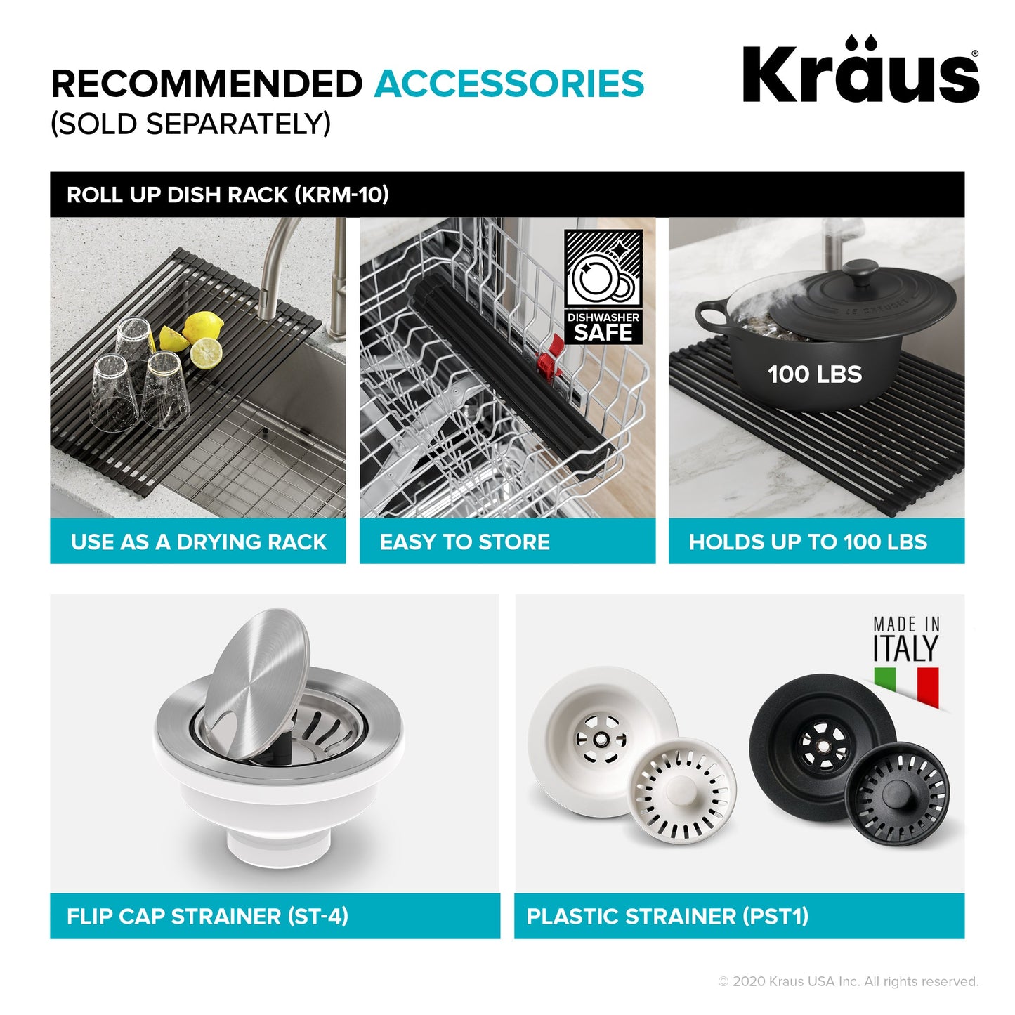 KRAUS Pintura 23" Enameled Stainless Steel Kitchen Sink in White - KEU12WHITE