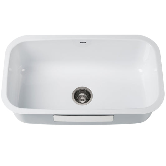KRAUS Pintura 31 1/2" White Enameled Stainless Steel Kitchen Sink - KEU14WHITE