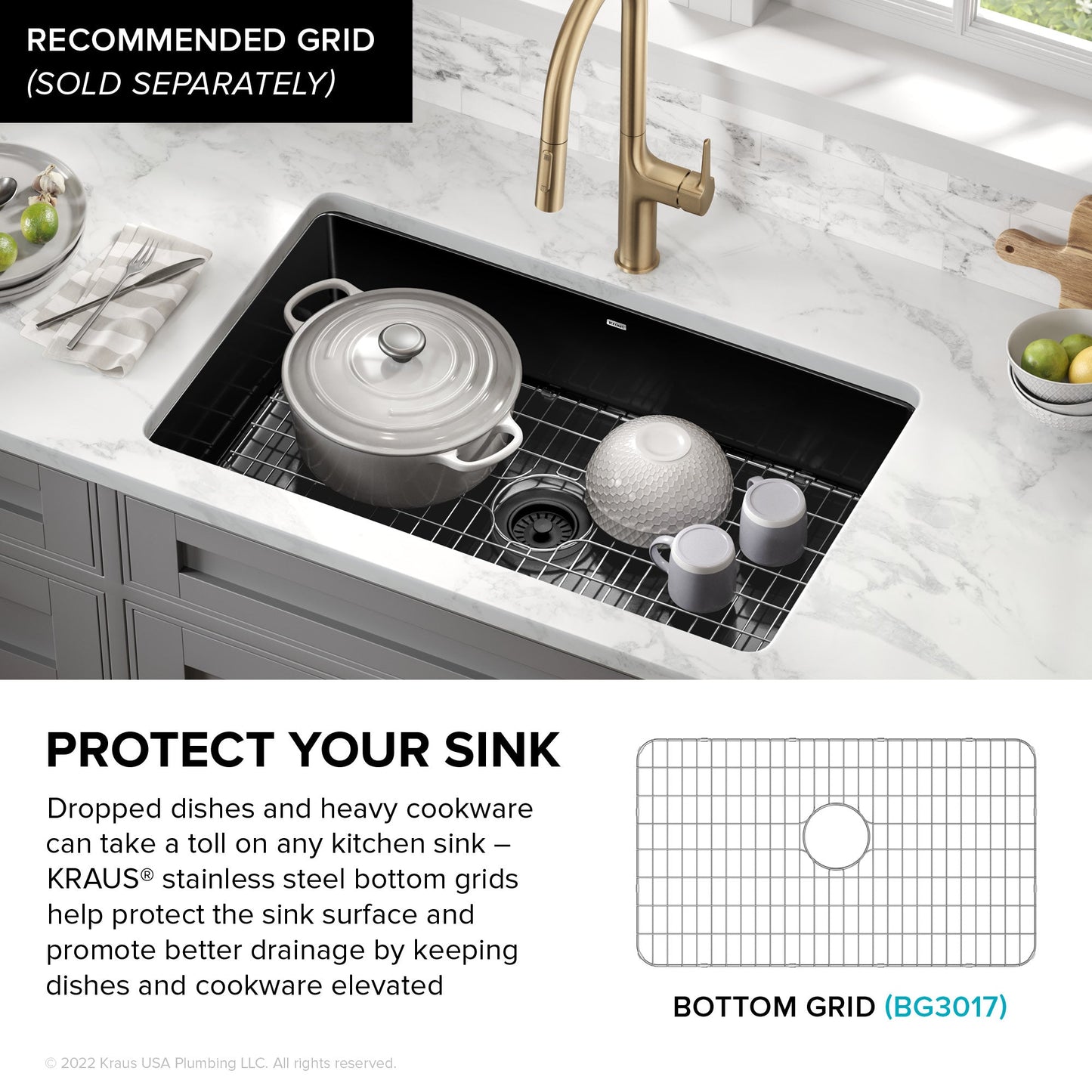 KRAUS Pintura 32" Undermount Porcelain Enameled Steel Kitchen Sink in Black - KE1US32GBL