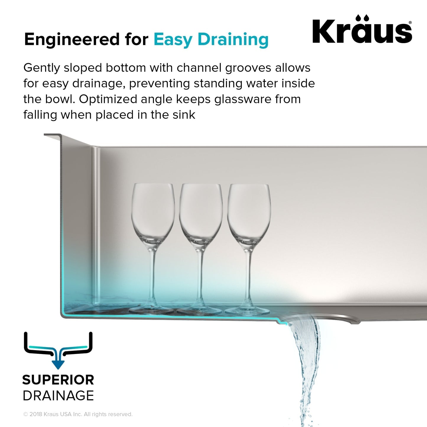 KRAUS Standart PRO 33" 16 Gauge 40/60 Double Bowl Stainless Steel Farmhouse Kitchen Sink in Stainless Steel - KHF204-33