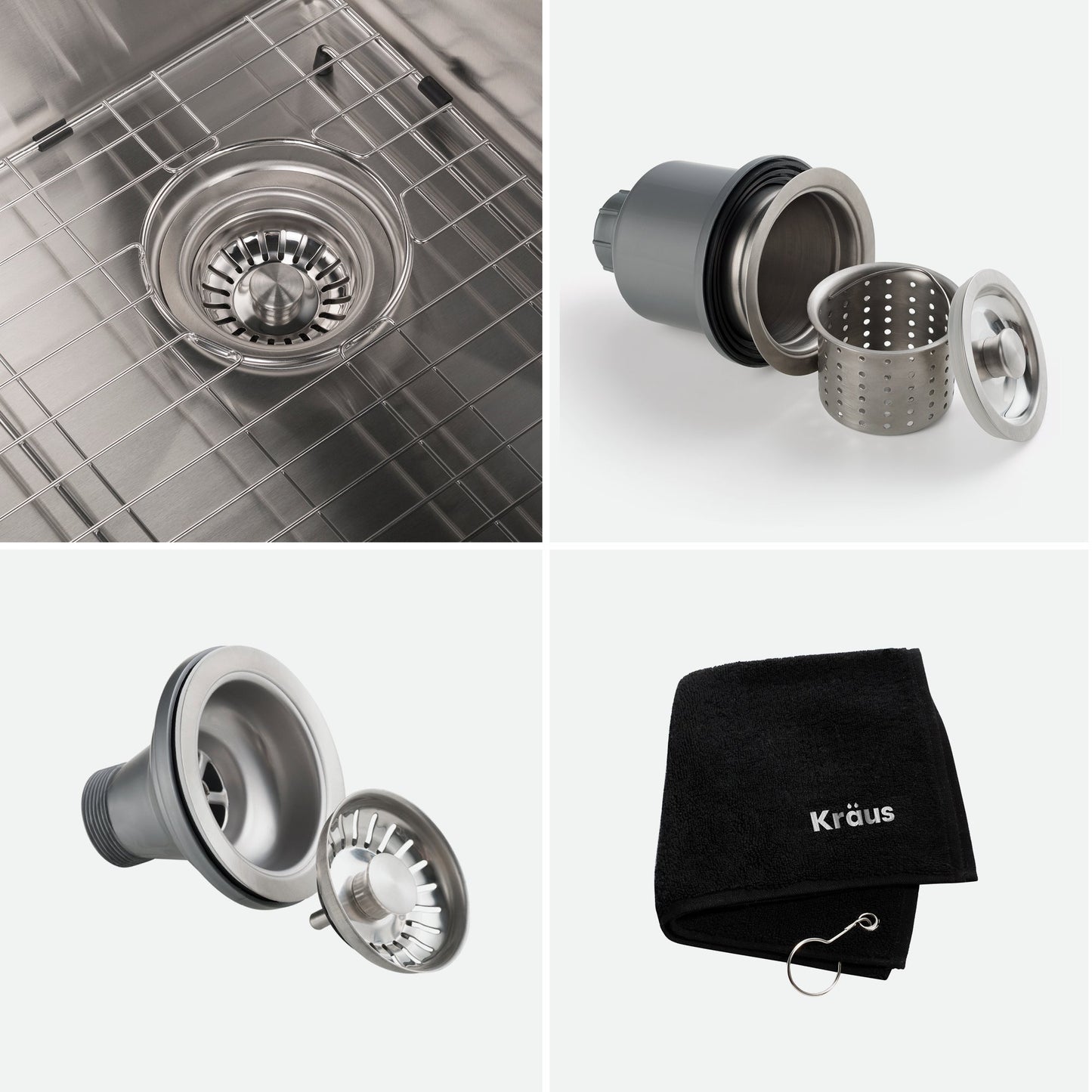 KRAUS Standart PRO 36" 16 Gauge 60/40 Double Bowl Stainless Steel Farmhouse Kitchen Sink - KHF203-36