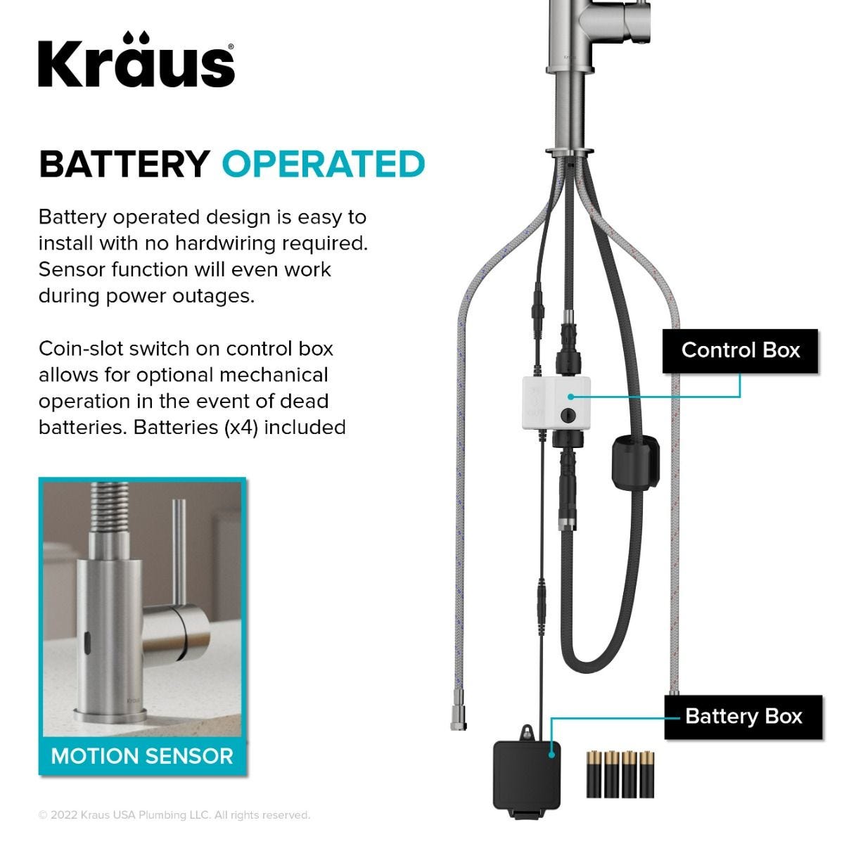KRAUS Touchless Pull-Down Single Handle 18-Inch Kitchen Faucet in Brushed Brass & Matte Black - KSF-1610BBMB