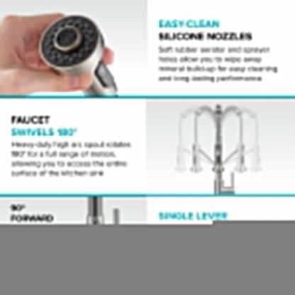 KRAUS Touchless Pull-Down Single Handle 18-Inch Kitchen Faucet in Brushed Brass & Matte Black - KSF-1610BBMB