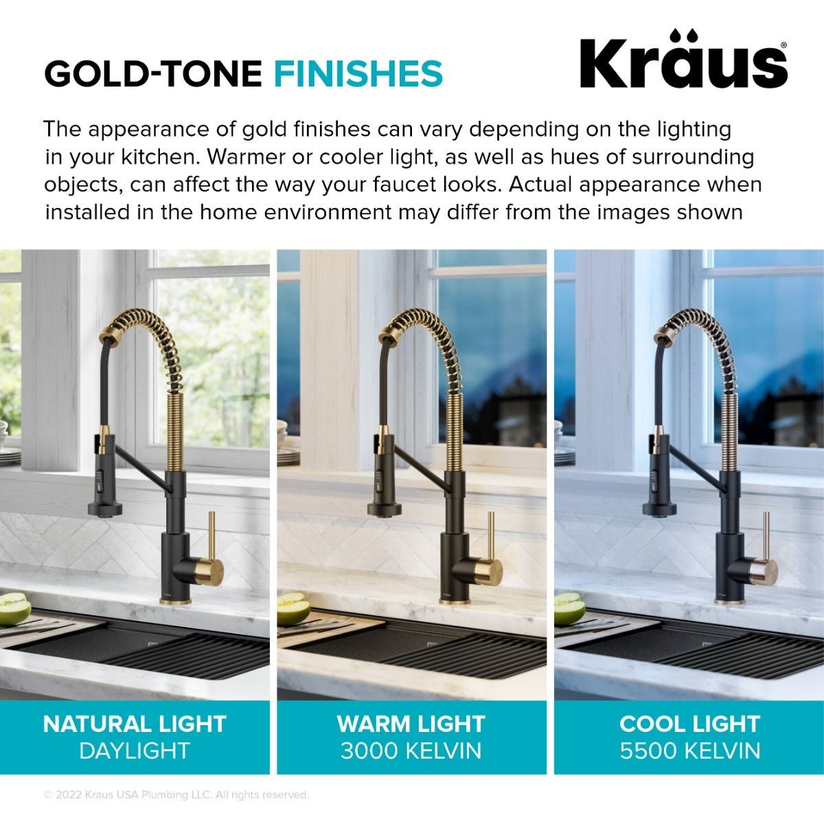 KRAUS Touchless Pull-Down Single Handle 18-Inch Kitchen Faucet in Brushed Brass & Matte Black - KSF-1610BBMB