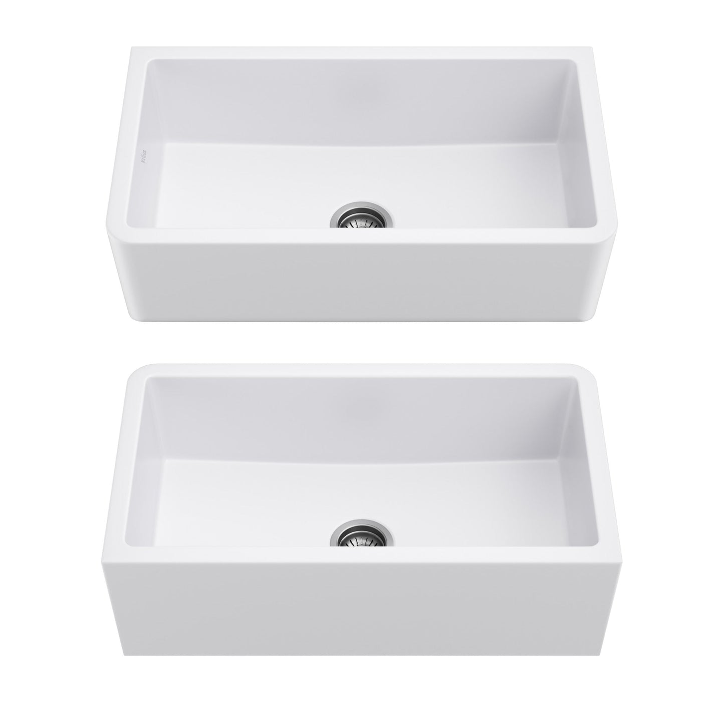 KRAUS Turino 33" Reversible Apron Front Fireclay Kitchen Sink in Matte White - KFR1-33MWH