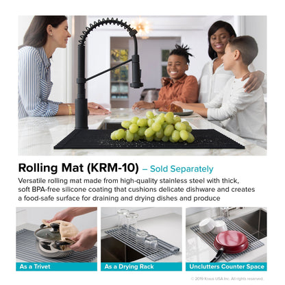 KRAUS Turino Reversible 33" Fireclay Farmhouse Flat Apron Front Single Bowl Kitchen Sink with Bottom Grid in Gloss White - KFR1-33GWH