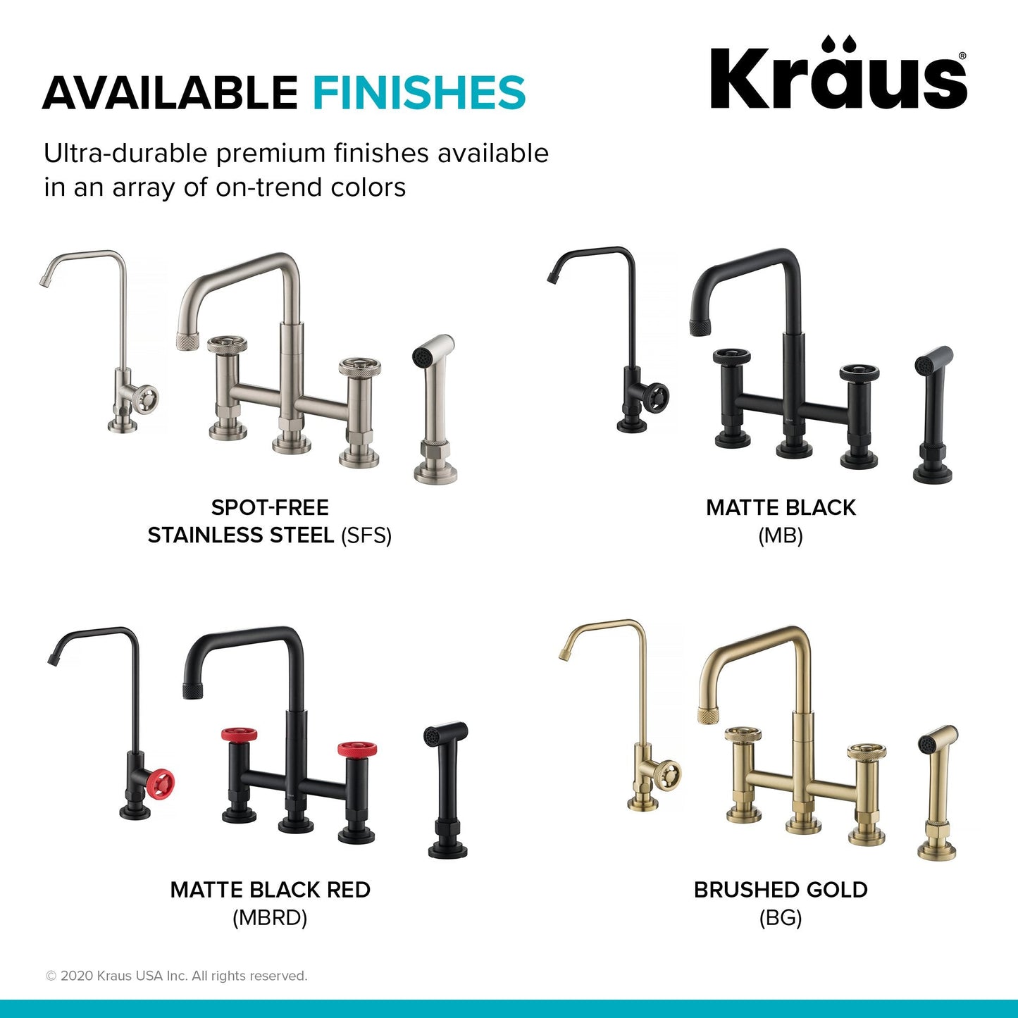 KRAUS Urbix Industrial Bridge Kitchen Faucet & Water Filter Faucet in Matte Black - KPF-3125-FF-101MB