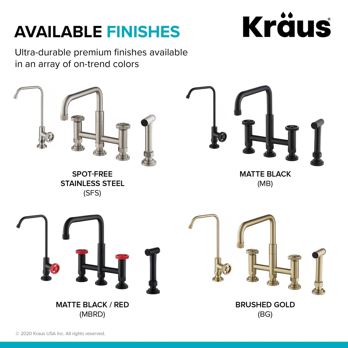 KRAUS Urbix Industrial Bridge Kitchen Faucet & Water Filter Faucet in Spot Free Stainless Steel - KPF-3125-FF-101SFS - 499.95