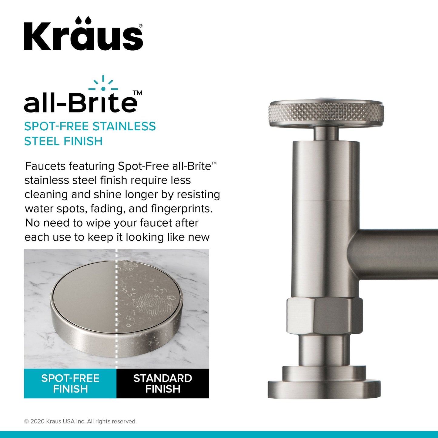 KRAUS Urbix Industrial Bridge Kitchen Faucet & Water Filter Faucet in Spot Free Stainless Steel - KPF-3125-FF-101SFS - 499.95