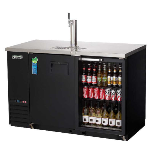 Everest Commercial 57" Back Bar & Direct Draw Keg Refrigerator Cooler Beer Dispenser 17 cu. ft. -  EBD2-BBG-24