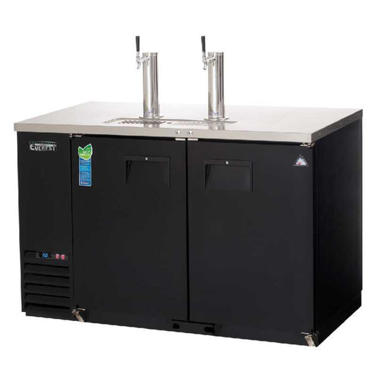 Everest Commercial 57" Back Bar & Direct Draw Keg Refrigerator Cooler Beer Dispenser 17 cu. ft. - EBD2-BB-24