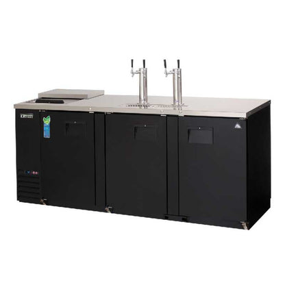 Everest Commercial 89" Keg Refrigerator Club Top Direct Draw Cooler Beer Dispenser - EBD4-CT