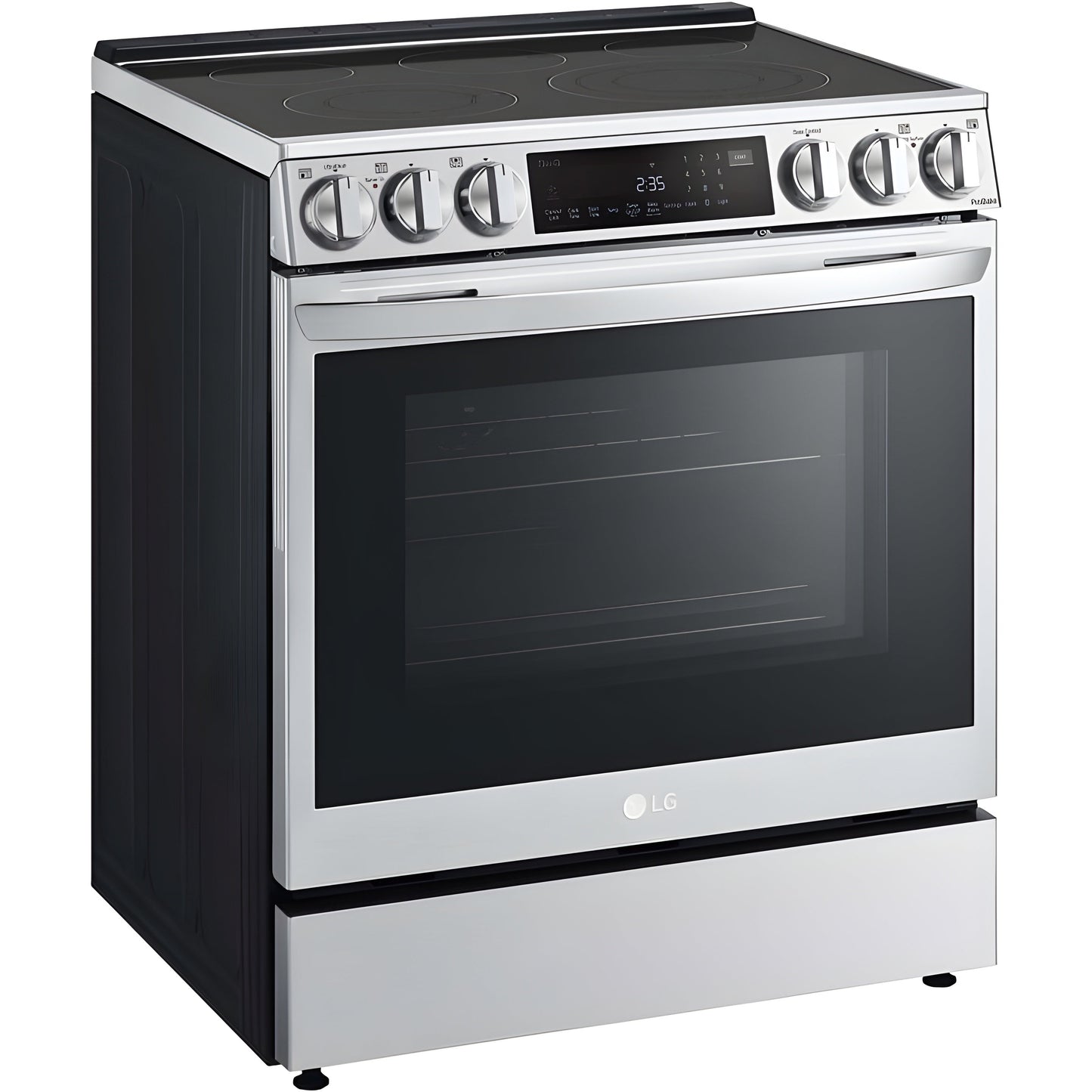 LG 30 in. 6.3-Cu. Ft. Smart Wi-Fi Enabled ProBake Convection InstaView Electric Slide-in Range with Air Fry, Stainless Steel (LSEL6335F)