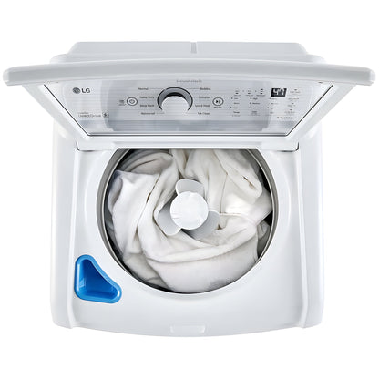 LG 4.3 cu. ft. Ultra Large Capacity Top Load Washer with 4-Way Agitator and TurboDrum Technology (WT7005CW)