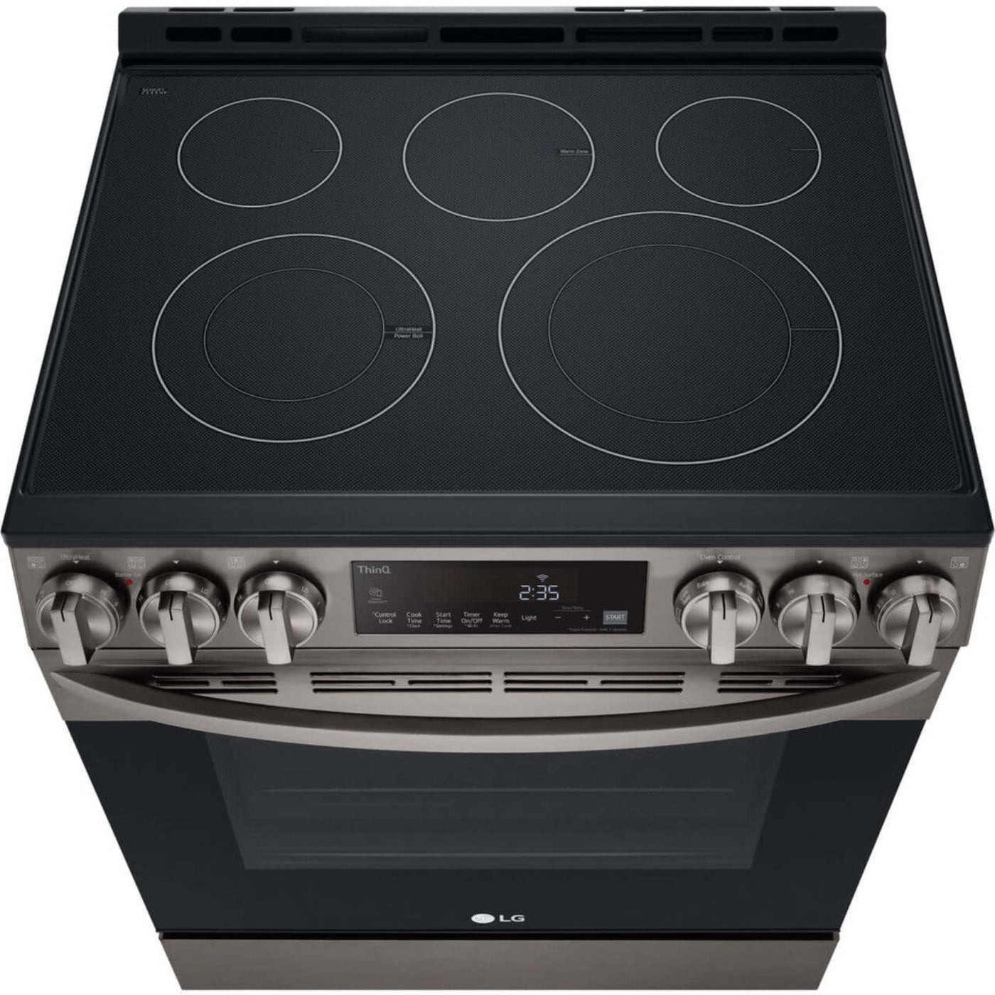 LG 30 in. 6.3-Cu Ft. Smart Wi-Fi Enabled Fan Convection Electric Slide-in Range with Air Fry and EasyClean (LSEL6333D)