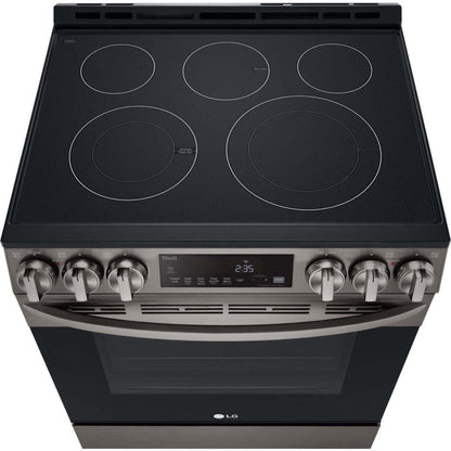 LG 30 in. 6.3-Cu Ft. Smart Wi-Fi Enabled Fan Convection Electric Slide-in Range with Air Fry and EasyClean (LSEL6333D)