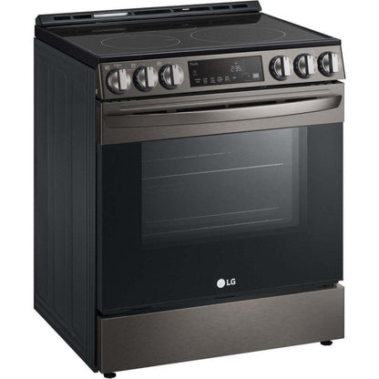LG 30 in. 6.3-Cu Ft. Smart Wi-Fi Enabled Fan Convection Electric Slide-in Range with Air Fry and EasyClean (LSEL6333D)