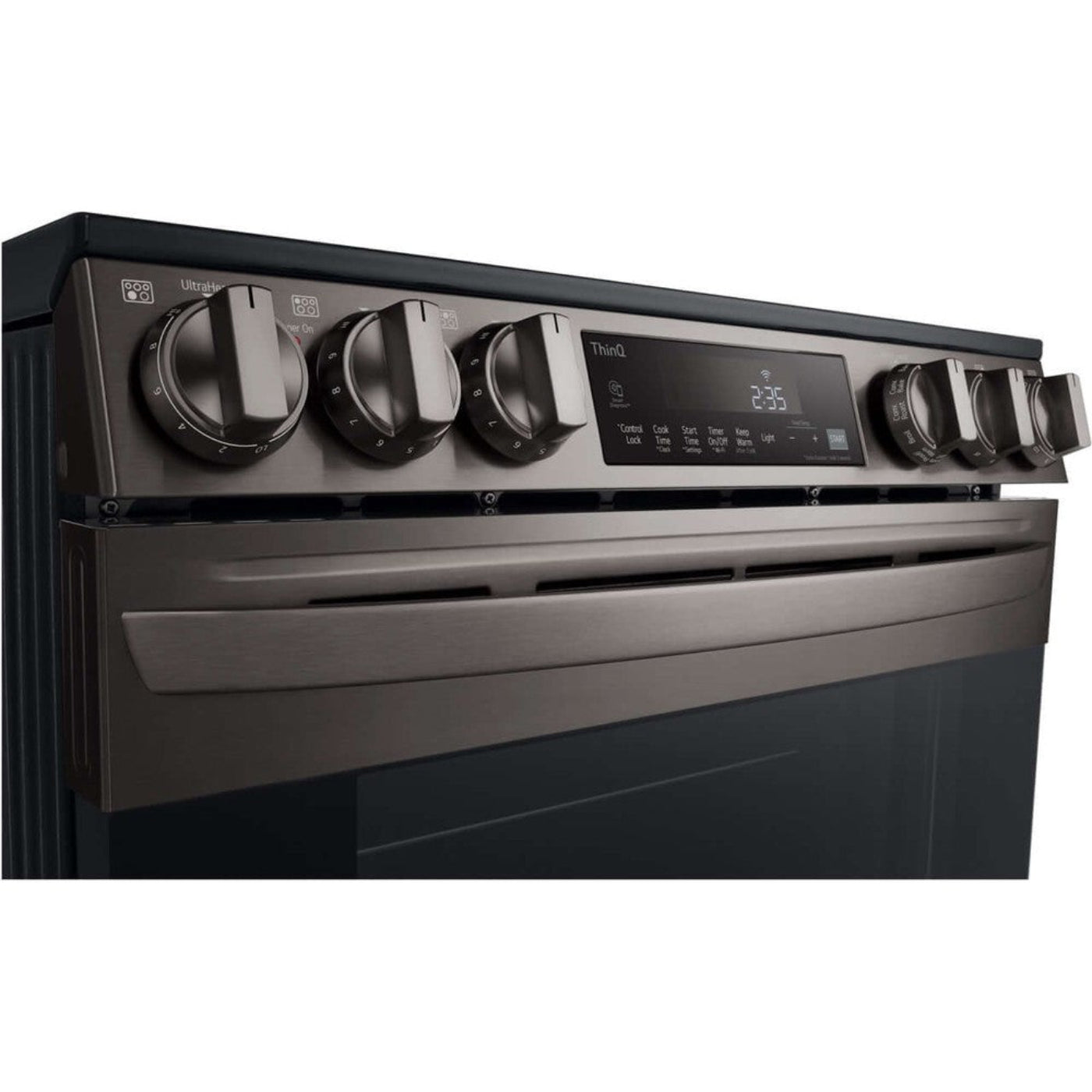 LG 30 in. 6.3-Cu Ft. Smart Wi-Fi Enabled Fan Convection Electric Slide-in Range with Air Fry and EasyClean (LSEL6333D)