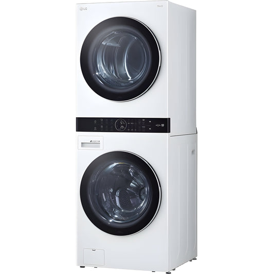 LG Single Unit Electric WashTower with Center Control In White (WKEX200HWA)