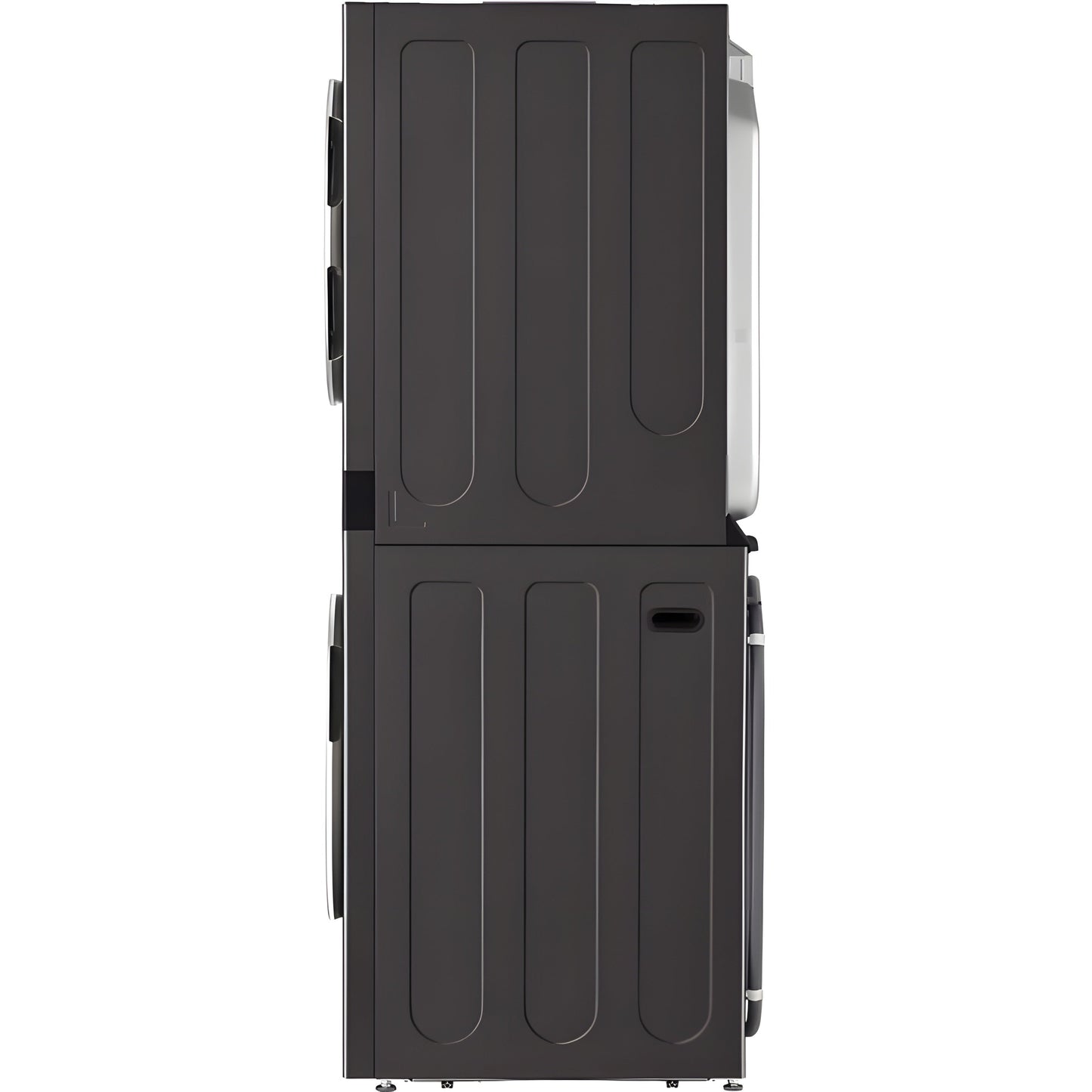 LG Single Unit Gas WashTower with Center Control, Black Steel (WKGX201HBA)