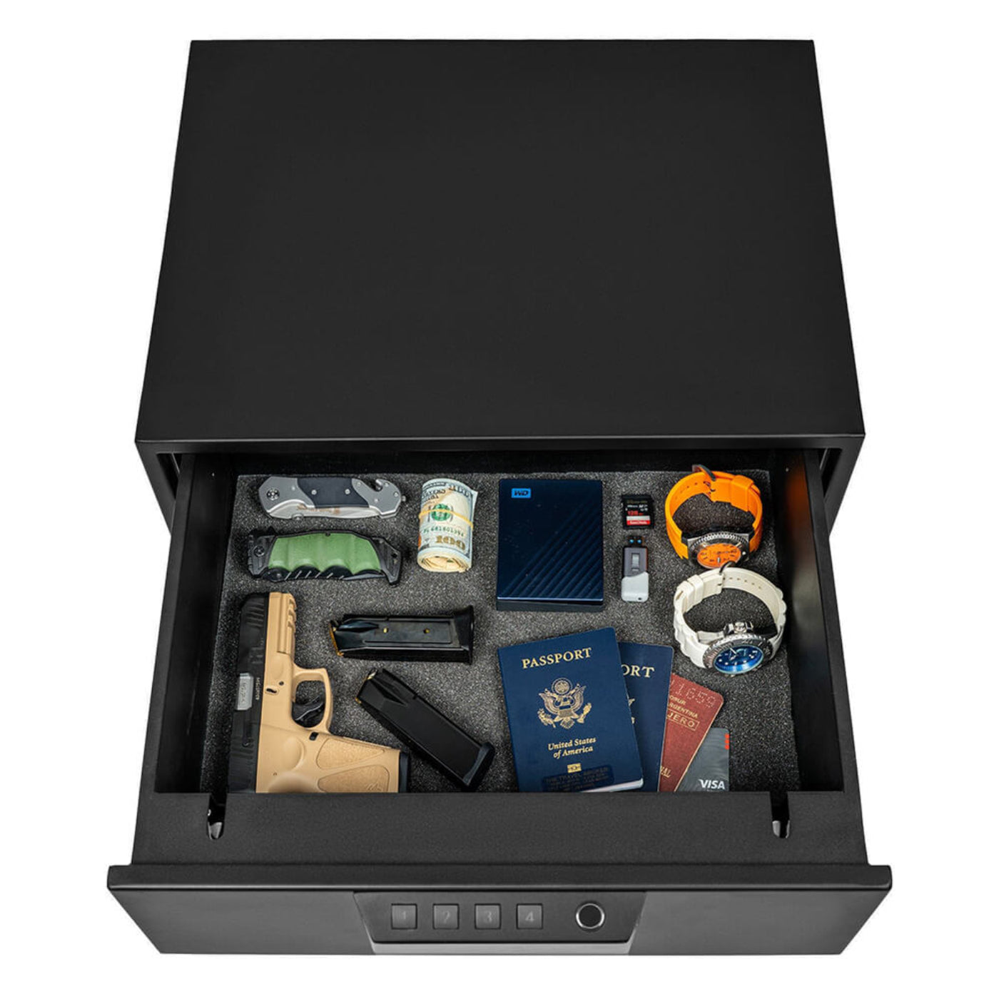 Liberty Safe  HDV-500X Biometric Handgun Vault Quick Access Pistol Safe