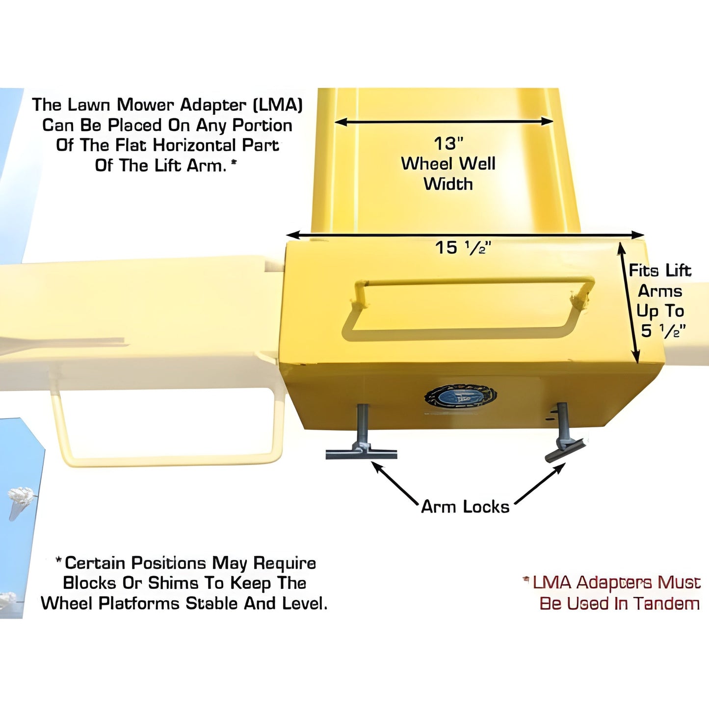 Atlas Lawnmower Adapter for 2-Post Lift - ATEATLMA-FPD