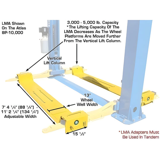 Atlas Lawnmower Adapter for 2-Post Lift - ATEATLMA-FPD