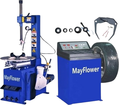 Mayflower Tools Tire Changer 1.5 HP and Wheel Balancer Combo New - 560+680