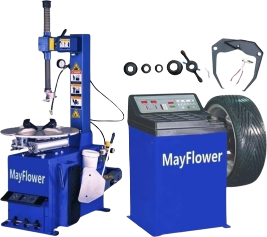 Mayflower Tools Tire Changer 1.5 HP and Wheel Balancer Combo New - 560+680