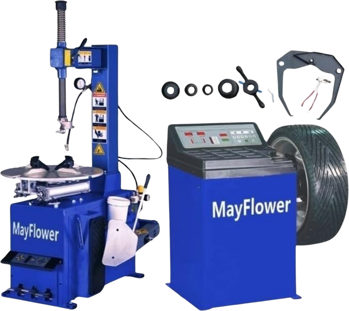 Mayflower Tools Tire Changer 1.5 HP and Wheel Balancer Combo New - 560+680