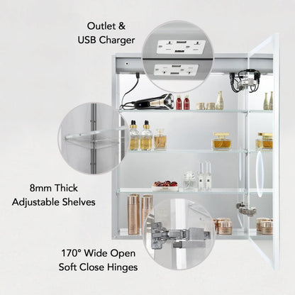 Blossom Asta – 20 Inches LED Medicine Cabinet - MCL2 2032L - Backyard Provider