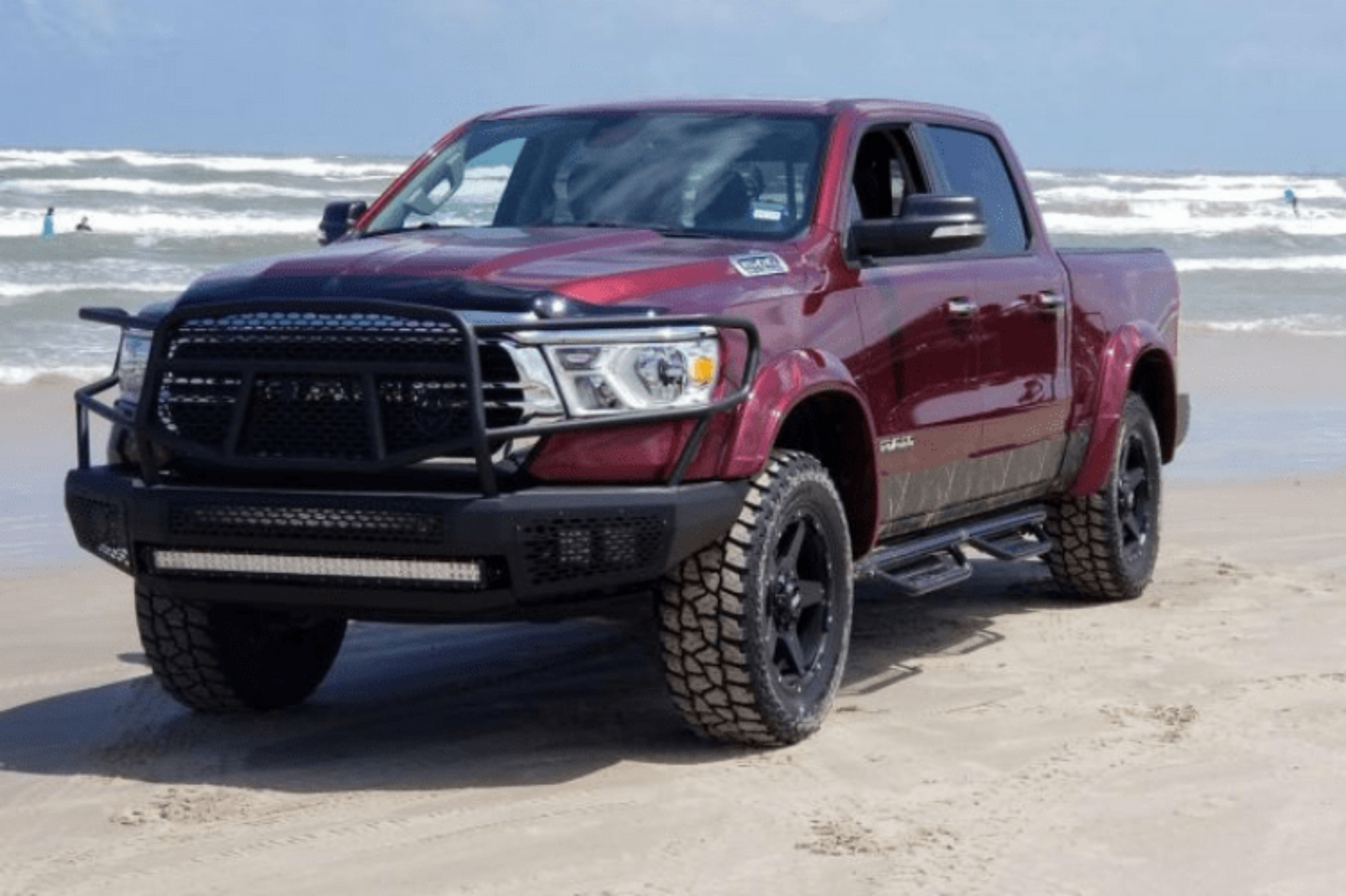 Ranch Hand MFD19HBM1 2019-2024 Dodge Ram 1500 Midnight Series Front Bumper with Grille Guard - MFD19HBM1