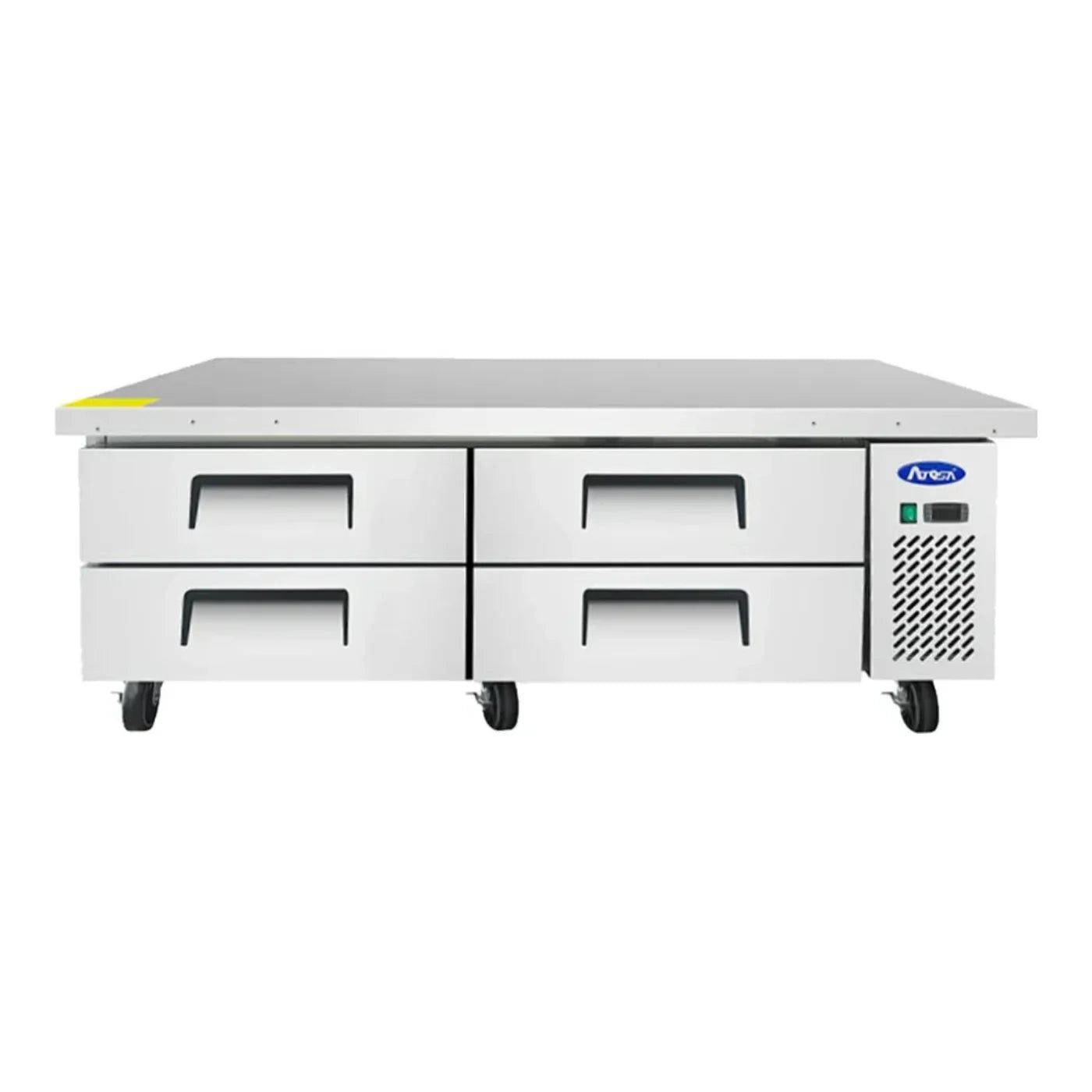 Atosa MGF8453GR 72.4" Four Drawer Refrigerated Chef Base 12.1 Cu.Ft - MGF8453GR
