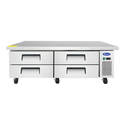 Atosa MGF8453GR 72.4" Four Drawer Refrigerated Chef Base 12.1 Cu.Ft - MGF8453GR