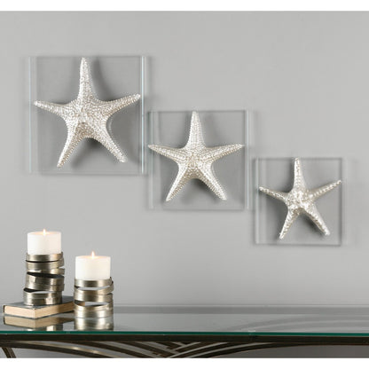 Uttermost Silver Starfish Wall Art, S/3 01129 - 01129