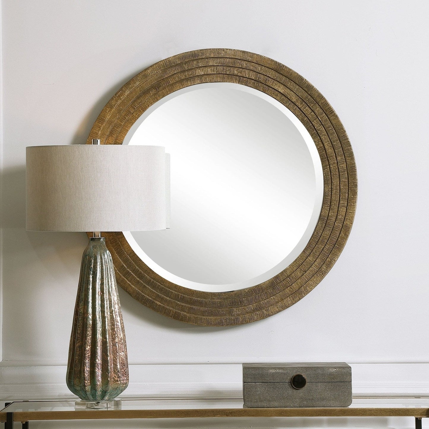Uttermost Relic Aged Gold Round Mirror 09647 - 09647