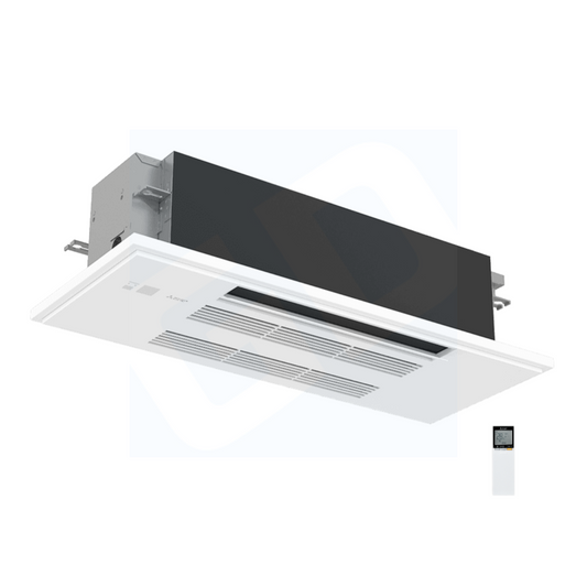 Mitsubishi MLZ-KX06NL 6,000 BTU One-Way Ceiling Cassette Unit (w/ Grille)- R454B - MLZKX06NL/MLP448WU