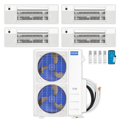 MRCOOL DIY 5th Gen Mini Split - 4-Zone 48,000 BTU Ductless Air Conditioner and Heat Pump Condenser with 12K + 12K + 9K + 6K Ceiling Cassette Air Handlers - DIY5-4ZC-48HP-12K12K9K6K