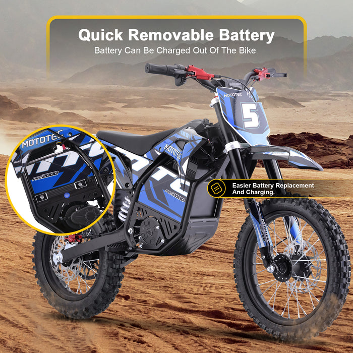 MotoTec Pro 60V/15.6Ah 2000w Lithium Electric Dirt Bike