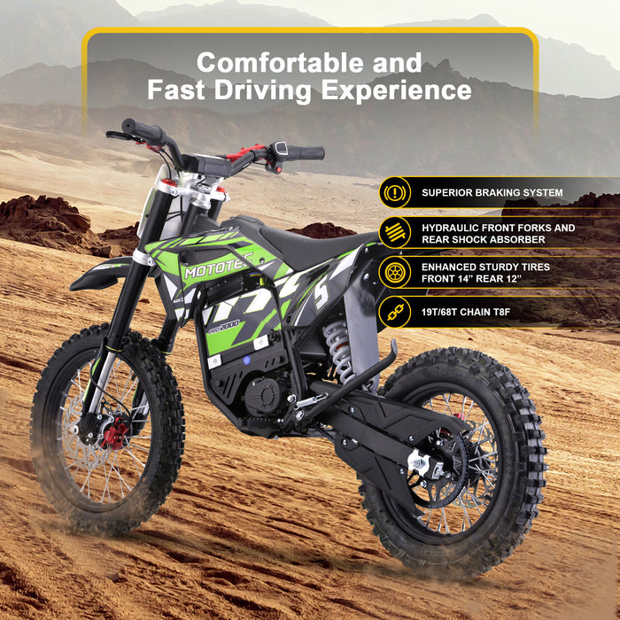 MotoTec Pro 60V/15.6Ah 2000w Lithium Electric Dirt Bike