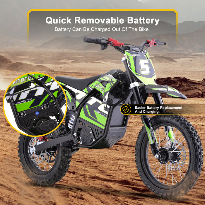 MotoTec Pro 60V/15.6Ah 2000w Lithium Electric Dirt Bike