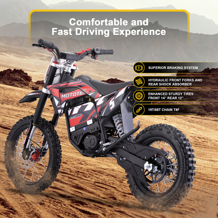 MotoTec Pro 60V/15.6Ah 2000w Lithium Electric Dirt Bike