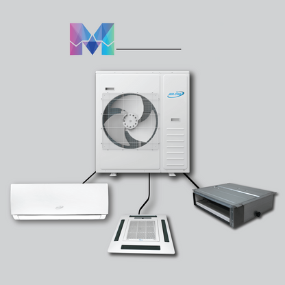 Air-Con 5 Zone 42000 BTU 20 SEER 230v Multi Split Air Conditioner - AMSCI4H4S42-5ZONE